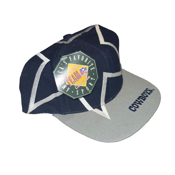 VTG 90s Dallas Cowboys The Game Big Logo Snapback Hat Cap NFL RARE - Picture 2 of 5